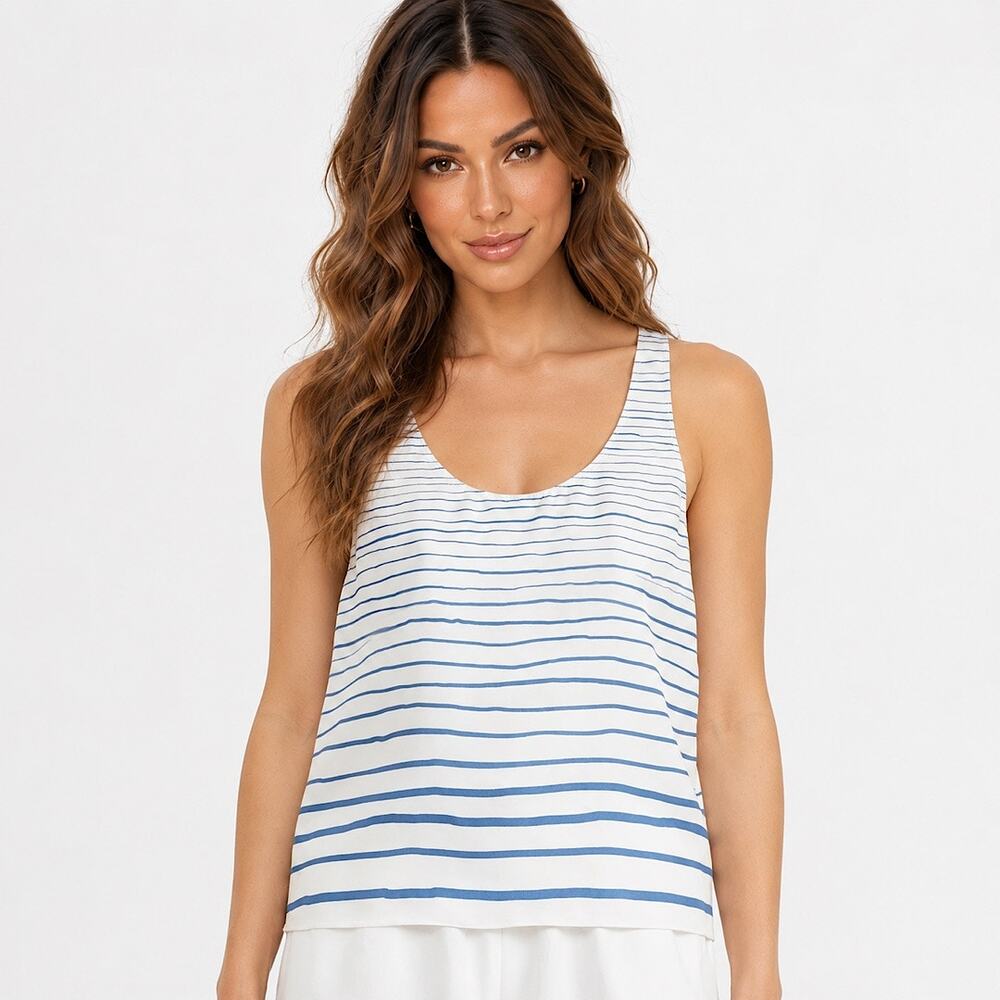 NWT
Theory Stripe Silk Tank Top NWT $265 L